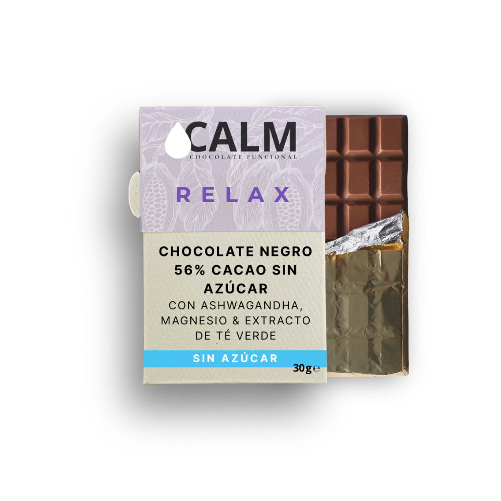 CALM - Chocolate relajante con ashwagandha, l-teanina y magnesio (30g)